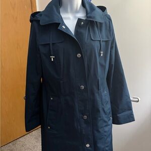 London Fog Teal Outerwear Rain Trench Coat